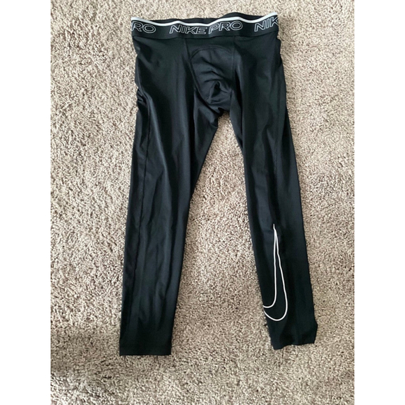 Nike Pro Dri Fit 3/4 Black Tights - Picture 11 of 12